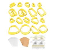 Zymoplas Ensemble de petits emporte-pièces en argile pour la fabrication de boucles d'oreilles en argile polymère Kit fabrication boucles d'oreilles polymère Coupe- ABS Coupe-, B
