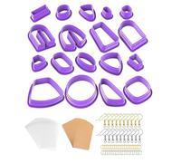 Zymoplas Ensemble de petits emporte-pièces en argile pour la fabrication de boucles d'oreilles en argile polymère Kit fabrication boucles d'oreilles polymère Coupe- ABS Coupe-, UN