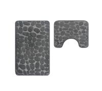 Zymoplas Ensemble de Tapis de Salle Bain à Super Absorption d'eau, pour Salle Bain sèche et sûre, n'importe Quelle pièce, Ensemble Tapis et Toilette en Polyester