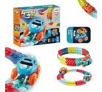 Zymoplas Ensemble de Voiture de Course Piste Anti-gravité pour Voiture de Course défiant la gravité Excitation ABS assemblé Piste de Course Jouet Pliable sûr Doux, Type 1