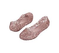 Zymoplas Entrez dans l'été chaussures plates en gelée confortables pour femmes chaussures mélangées femme chaussures en gelée sandales respirantes décontracté, Rose, 36.1