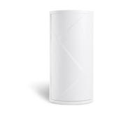 Zymoplas Étagère d'angle Porte-cosmétique Support de Bain Accessoires ménagers rotatifs Multicolores Support de Stockage sans Perforation, Blanc, Doubles Couches