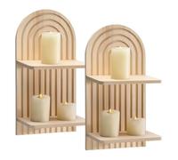Zymoplas Étagère murale de salle de bain, cadeaux utilisables pour les amis et la famille, étagères murales pratiques, support mural en bois, B