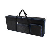 Zymoplas Étui de piano sac d'orgue électronique couverture d'instrument de musique sac à main étanche Oxford tissu manches à grande capacité, 420D Bord bleu noir