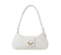 Zymoplas Femmes Chic serrure sac à bandoulière mode Applications larges idées cadeaux Premium femmes Chic serrure épaule sacs à bandoulière, Blanc