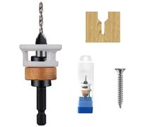 Zymoplas Foret fraisé à quatre lames pour le travail du bois, foret étagé à profondeur réglable en acier au carbone, antirouille, 3.2 * 10mm