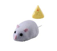 Zymoplas Fournitures pour Animaux de Compagnie Chat Actif avec télécommande Souris Jouet Sensible et ABS Nouveauté Jouet Chat Jouets pour Animaux de Compagnie pour Rat, Gris Blanc