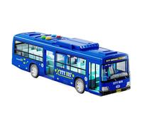 Zymoplas Grand Bus Jouet Simulation Réaliste et Raconte d'Histoires avec ABS Grand Bus Jouet pour Enfants Bus Audiovisuel Bus Simulation Bus Bleu