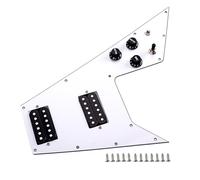 Zymoplas Guitare Pickguard V Précâblé Scratch Plate Pickup Remplaçable À Cordes Attachement Accessoire