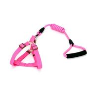 Zymoplas Harnais de Cochon Laisse Harnais de Marche Laisses Portables en Nylon Ceinture sécurité Résistance à la Traction Corde Plomb extérieure pour l'entraînement Jogging, Rose,0.8 * 120cm, M