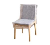 Zymoplas Housse de chaise à couverture complète en PVC, résistante à l'usure et Pour aux rayures, chaise de vitrine en PVC, housse anti-poussière pour salle manger , 58*53*45cm