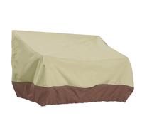 Zymoplas Housse de chaise meubles résistants siège profond anti-poussière pliable couvre empilage protecteur organisateur jardin extérieur , Beige + café