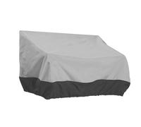 Zymoplas Housse de chaise meubles résistants siège profond anti-poussière pliable couvre empilage protecteur organisateur jardin extérieur , Gris + noir