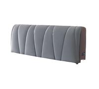 Zymoplas Housse de tête de lit décorative et Anti-poussière, Fabrication soignée, multifonctionnelle, Extensible, Facile d'entretien, Gris Moyen