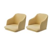 Zymoplas Housses de chaise à Installation, 2 paquets/lot, pour mise à niveau instantanée de la pièce, housse chaise incurvée et extensible en Polyester haute élasticité, couleur crème