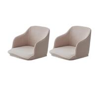 Zymoplas Housses de chaise à Installation, 2 paquets/lot, pour mise à niveau instantanée de la pièce, housse chaise incurvée et extensible en Polyester haute élasticité, Kaki Clair