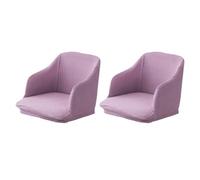 Zymoplas Housses de chaise à Installation, 2 paquets/lot, pour mise à niveau instantanée de la pièce, housse chaise incurvée et extensible en Polyester haute élasticité, violet clair