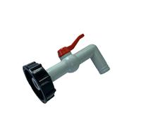 Zymoplas IBC Conteneur Bec Robinets Ménage Jardin Amovible Robinet d'eau on/Off Contrôle Connecteurs Barils Accessoires, 90° 25mm