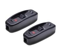 Zymoplas Interrupteur de lampe en ligne à profil bas, 2 pièces, avec lumière LED, pour lampe de Table, ABS, variateur en ligne pour, noir