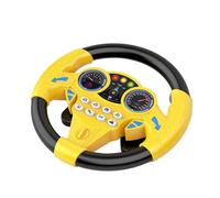 Zymoplas Jouet de Volant Portable pour Enfants, siège de Voiture, Divertissement, Volant de Conduite ABS, Jouets de Jeu de rôle, Jaune + Noir