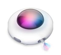 Zymoplas Jouet électronique pour Animaux de Compagnie Plume 3 Modes Jouets interactifs entraînement de Capture Automatique Jouet Domestique avec Tampon Nettoyage