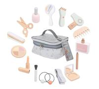 Zymoplas Kit de sèche-Cheveux 9 pièces pour Filles, Ensemble de Maquillage en Bois pour Jeu de Simulation Inclus, Type 2