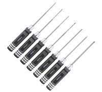 Zymoplas Kit de tournevis hexagonaux 7 pièces, 0.9mm 1.27mm 1.3mm .5mm 2.0mm 2.5mm 3.0mm, outil voiture RC hélicoptère RC ensemble de pilotes hexagonaux