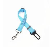 Zymoplas Laisse pour Chien Ceinture de sécurité Harnais de sécurité Cordon réfléchissant Fabrication Double Face Extensible Longue durée extérieur étendu, Bleu Clair