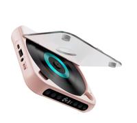Zymoplas Lecteur CD avec Connexion Bluetooth sans Fil pour écouter de la Musique à Tout Moment et n'importe où. Batterie Rechargeable intégrée de 2 000 mAh, Rose