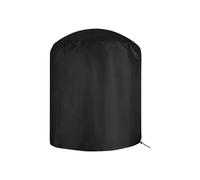 Zymoplas Les Meubles de Jardin imperméables Couvrent la Couverture sûre et sèche de Table Ronde de Meubles durables faciles à Stocker, Noir, 61x70cm