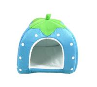 Zymoplas Lit pour Chien Couche de Coton pour Dormir Chat lit chenil Demi Fond Cousu à la Main élégant épaissir Chiens et Maison Chien Chat Lapin, Bleu, M (31x31) CM