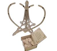 Zymoplas Livre de mariage en forme de cœur Unique, boîte dépôt, Kit livre en bois écologique forme cœur, choix cadeau, Comme indiqué 60 coeurs