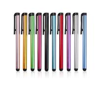 Zymoplas Lot de 10 stylos à écran Tactile tête Souple Smartphone Tablette Crayon capacitif Livre Portable Fournitures de Dessin laitier