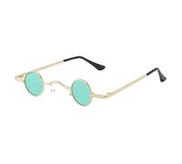 Zymoplas Lunettes de soleil classiques légères et robustes, large Application, PC Vintage, fabriquées avec de bons cadeaux, ne se décolorent pas facilement, Verres verts à monture dorée