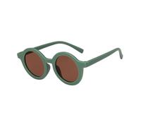 Zymoplas Lunettes de Soleil optiques Rondes Lunettes de bébé Couleur crème Adorable Bambin UV Accessoires de vêtements Classiques, Vert