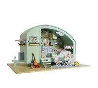 Zymoplas Maison de poupée miniature multifonctionnelle - Monde de rêve en bois DIY - Maison de poupée en bois DIY - Large application