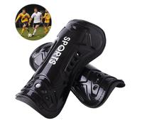 Zymoplas Manchons de Jambe résistants pour aux Chocs, Support de Genou pour Adulte, Sportive, léger EVA, Protecteur Jambe Sport pour Adultes et Enfants, Adulte Noir