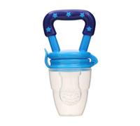 Zymoplas Mangeoire à fruits Durable pour bébé, avec couvercle, confortable et facile à installer, sucette en Silicone PP ferme et Stable pour bébé, Bleu, S