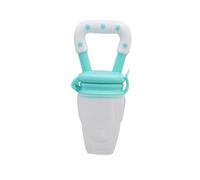 Zymoplas Mangeoire à fruits Durable pour bébé, avec couvercle, confortable et facile à installer, sucette en Silicone PP ferme et Stable pour bébé, vert clair, L