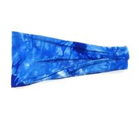 Zymoplas Mode sport bandeau réglable cravate teinture Yoga cheveux cravates bandeau de sueur accessoires de plein air karaté cadeaux pour Tennis basket-ball, Bleu