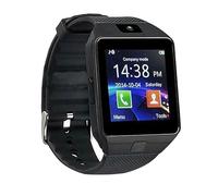 Zymoplas Montre Smart DZ09 Montre Bracelet Compatible Bluetooth 1,56 pouces Écran Tactile Bracelet Multimédia Calendrier Électronique, Noir