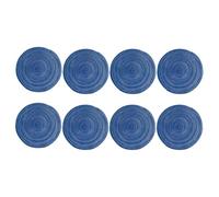 Zymoplas Napperons de Table résistants à la Chaleur et pour aux Taches, 8 pièces, avec Taille de Style et Emballage, Sets Table et sous-Verres 4, Bleu, 8 pièces