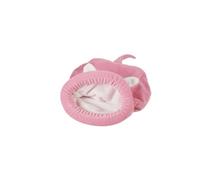 Zymoplas Nid Chaud et Confortable pour Animaux de Compagnie pour Vos Amis à Fourrure Lit pour Chat en Tissu avec Espace intérieur, Rose, M