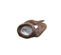 Zymoplas Nid Chaud et Confortable pour Animaux de Compagnie pour Vos Amis à Fourrure Lit pour Chat en Tissu avec Espace intérieur, café, L