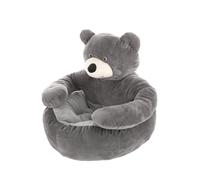 Zymoplas Ours câlin Chat lit de Couchage Tissu Doux imperméable et antidérapant lit pour Animaux de Compagnie pour Chats Chat Tapis Couchage pour Chiens canapés-Lits, Gris, S (diamètre 46cm)