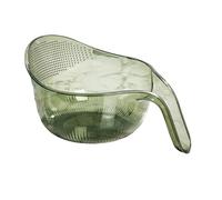 Zymoplas Panier de vidange pratique pour le lavage des légumes, épaissi, en ABS transparent, bassin de lavage des légumes, du riz, vert
