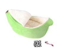 Zymoplas Panier pour Chien, Coussin élégant, ajout à l'espace de Couchage pour Animal de Compagnie, lit Banane pour Chat, lit en Polyester pour Chien, pour Animal Compagnie, pour Chat, Vert, S