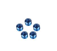 Zymoplas Paquet de 5 boulons de pédalier universels à Vitesse Unique pour vélo de Montagne Accessoires de vis de pédalier en Alliage d'aluminium, Bleu