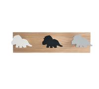Zymoplas Patères en Bois de Dinosaure, faciles à Installer, adaptées à Tout décor, Crochet Mural décoratif en Bois, Animal Dinosaure, Cornes