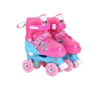 Zymoplas Patins à roulettes pour Filles de 8 à 12 Ans, réglables et sûrs, équipés d'une de Casque sécurité ABS, 2 pièces/Ensemble, Rose, Pas Paillettes